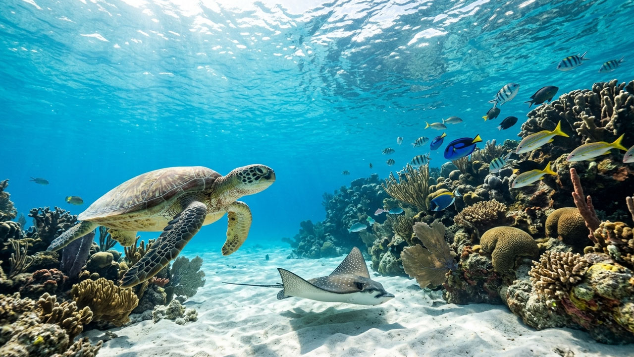 바다거북 스노클링